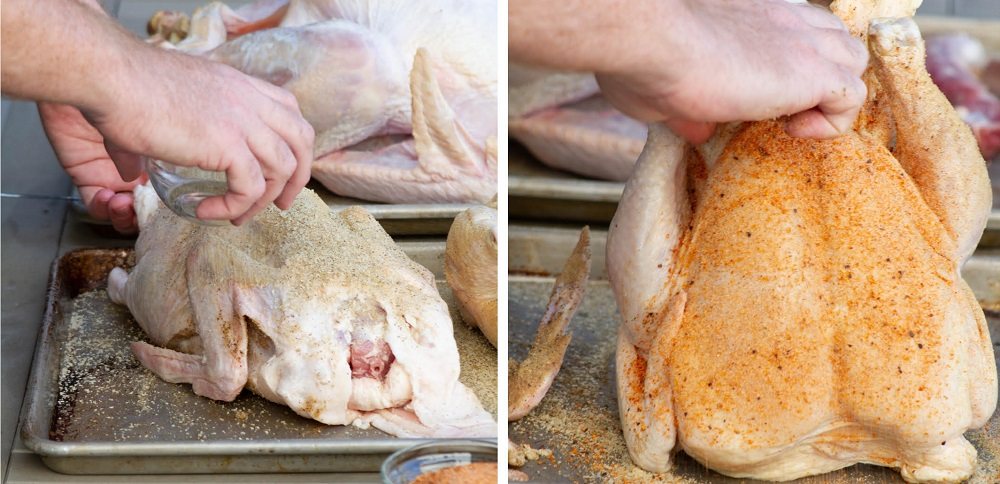 Сухой посол утиной тушки Утка и специи