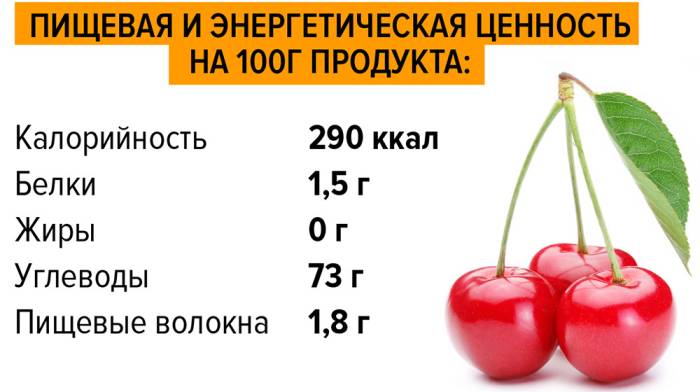 Пищевая ценность вишни Вишня и калории