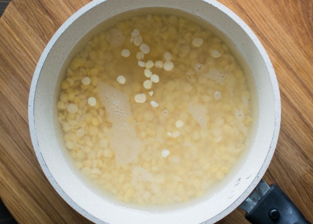 Замачивание колотого гороха в воде Замачивание гороха для супа