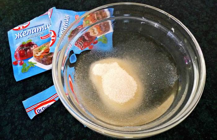 Растворение желатина в воде Желатин для индейки