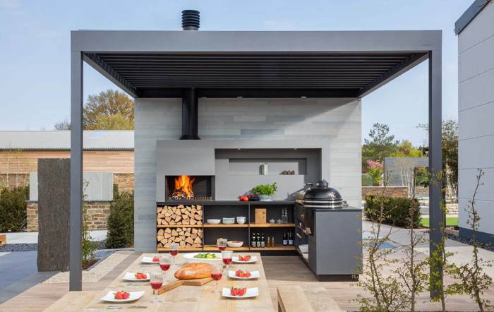 Оформление зоны барбекю в стиле лофт Зона барбекю и лофт